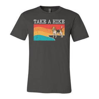 Take A Hike Beagle Graphic Hiking Jersey T-Shirt | Mazezy
