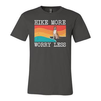 Hike More Worry Less American Staffordshire Terrier Hiking Jersey T-Shirt | Mazezy