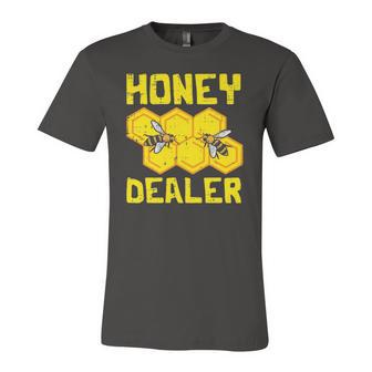 Honey Dealer Bee Honeycomb Beekeeping Beekeeper Apiarist Jersey T-Shirt | Mazezy