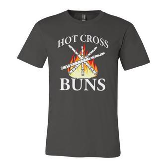 Hot Cross Buns Flutes On Fires Jersey T-Shirt | Mazezy