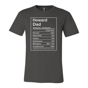 Howard Dad Nutrition Facts Fathers Day Michigan Jersey T-Shirt | Mazezy
