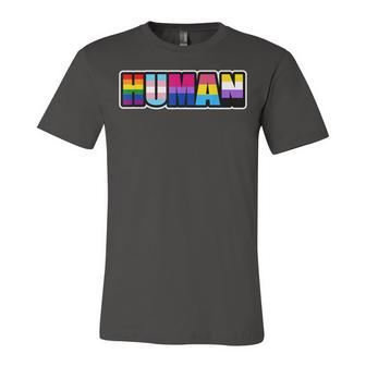 Human Lgbt Flag Gay Pride Month Transgender Jersey T-Shirt | Mazezy