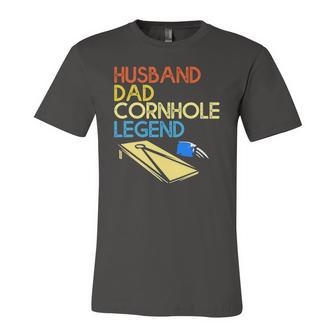 Husband Dad Cornhole Legend Jersey T-Shirt | Mazezy
