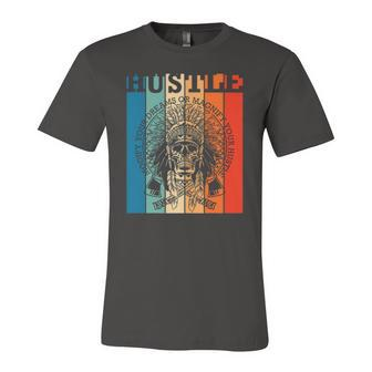 Hustle Retro Native American Indian Hip Hop Music Lover Jersey T-Shirt | Mazezy