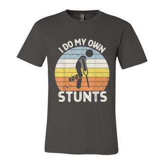 I Do My Own Stunts Broken Leg Get Well Soon Crutches Unisex Jersey Short Sleeve Crewneck Tshirt - Monsterry