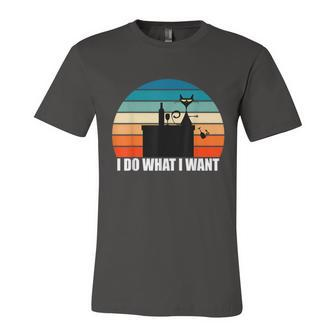 I Do What I Want Cat Retro Vintage Funny Cat T Unisex Jersey Short Sleeve Crewneck Tshirt - Monsterry CA