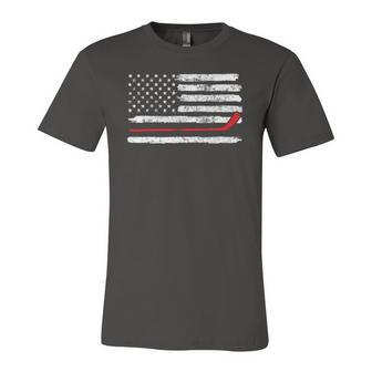 Ice Hockey Player Usa American Flag 4Th Of July Vintage Jersey T-Shirt | Mazezy