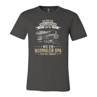 Ich Bin Ein Modelleisenbahn Opa Model Railway Grandpa Jersey T-Shirt | Mazezy