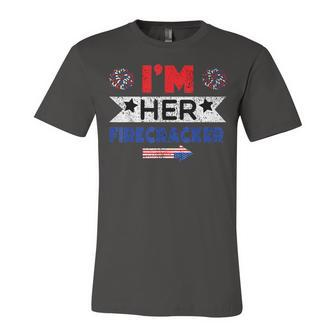 Im Her Firecracker 4Th Of July Matching Couple For Her Unisex Jersey Short Sleeve Crewneck Tshirt - Seseable