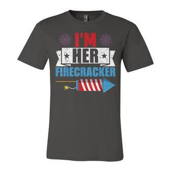 Im Her Firecracker 4Th Of July Matching Couple For Her Unisex Jersey Short Sleeve Crewneck Tshirt - Seseable