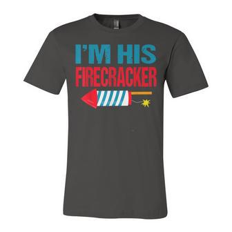 Im His Firecracker His And Hers 4Th Of July Matching Couple Unisex Jersey Short Sleeve Crewneck Tshirt - Seseable