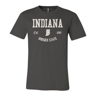 Indiana Hoosier State Varsity Sports College Athletic Jersey T-Shirt | Mazezy