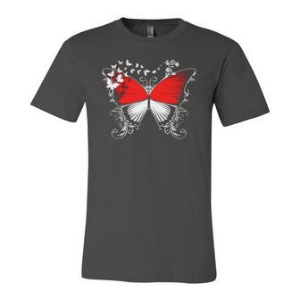 Indonesia Flag Indonesian Butterfly Lover Jersey T-Shirt | Mazezy