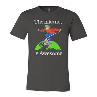 The Internet Is Awesome Internet Surfing Jersey T-Shirt | Mazezy