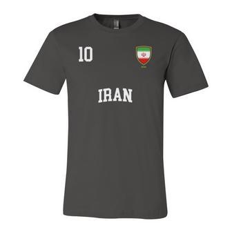 Iran 10 Iranian Flag Soccer Team Football Jersey T-Shirt | Mazezy