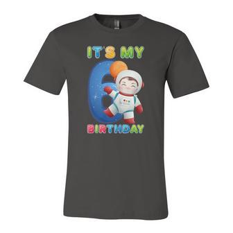 Its My 6Th Birthday Happy 6 Years Astronaut Birthday Jersey T-Shirt | Mazezy