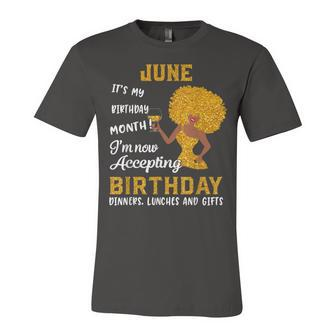 It’S My Birthday Black Women June Gemini Cancer Gifts Unisex Jersey Short Sleeve Crewneck Tshirt - Seseable