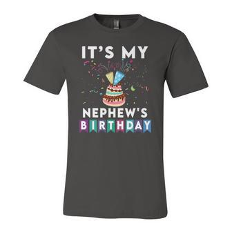 Its My Nephews Birthday Matching Confetti Cake Jersey T-Shirt | Mazezy
