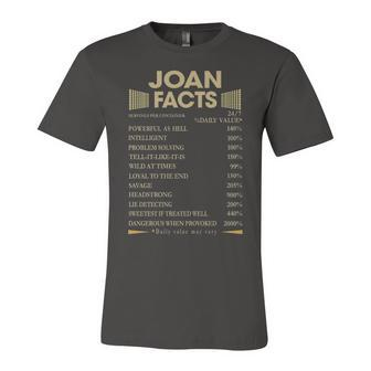 Joan Name Gift Joan Facts Unisex Jersey Short Sleeve Crewneck Tshirt - Seseable
