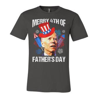 Joe Biden Confused Merry 4Th Of Fathers Day Fourth Of July Unisex Jersey Short Sleeve Crewneck Tshirt - Seseable