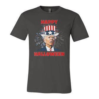 Joe Biden Happy Halloween For Fourth Of July Jersey T-Shirt | Mazezy