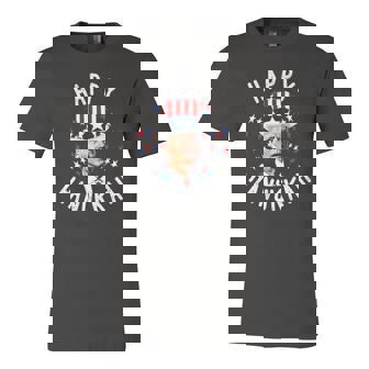 Joe Biden Happy Hanukkah Confused Fourth Of July Jersey T-Shirt | Mazezy