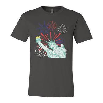 July 4Th S Fireworks Statue Of Liberty Jersey T-Shirt | Mazezy