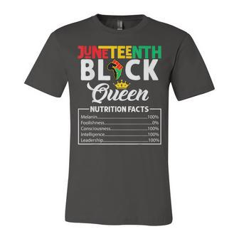 Junenth Black Queen Nutritional Facts Freedom Day Jersey T-Shirt | Mazezy