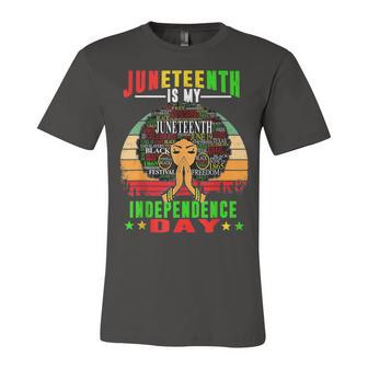 Juneteenth Is My Independence Day Black 4Th Of July Jersey T-Shirt | Mazezy DE