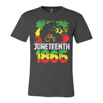 Juneteenth Is My Independence Day Black Freedom 1865 Jersey T-Shirt | Mazezy