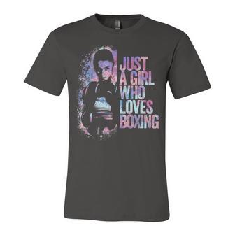 Just A Girl Who Loves Boxing Ink Splatter Unisex Jersey Short Sleeve Crewneck Tshirt | Favorety UK