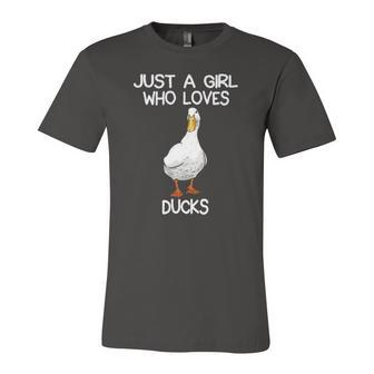Just A Girl Who Loves Ducks Lover Duck Owner Jersey T-Shirt | Mazezy