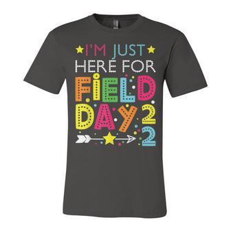 Just Here For Field Day 2022 Teacher Kids Summer Unisex Jersey Short Sleeve Crewneck Tshirt - Seseable
