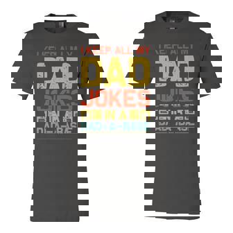 I Keep All My Dad Jokes In A Dad-A-Base Fathers Day Jersey T-Shirt | Mazezy