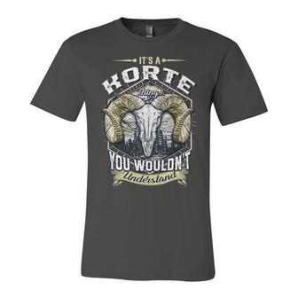 Korte Name Shirt Korte Family Name V3 Unisex Jersey Short Sleeve Crewneck Tshirt - Monsterry CA