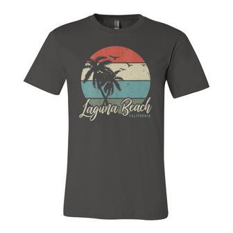 Laguna Beach California Palm Tree Jersey T-Shirt | Mazezy