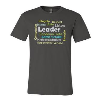 Leadership Inspire Unite And Condemn Hate Distressed Jersey T-Shirt | Mazezy