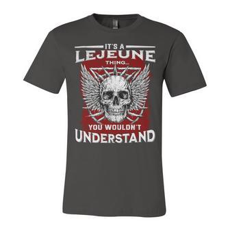 Lejeune Name Shirt Lejeune Family Name Unisex Jersey Short Sleeve Crewneck Tshirt - Monsterry AU