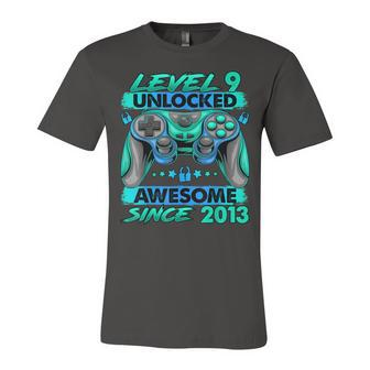 Level 9 Unlocked Awesome Since 2013 9Th Birthday Gaming V6 Unisex Jersey Short Sleeve Crewneck Tshirt - Seseable