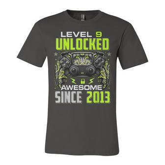 Level 9 Unlocked Awesome Since 2013 9Th Birthday Gaming V8 Unisex Jersey Short Sleeve Crewneck Tshirt - Seseable