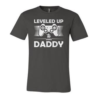 Leveled Up To Dad 2021 Dad To Be Daddy 2021 Ver2 Jersey T-Shirt | Mazezy