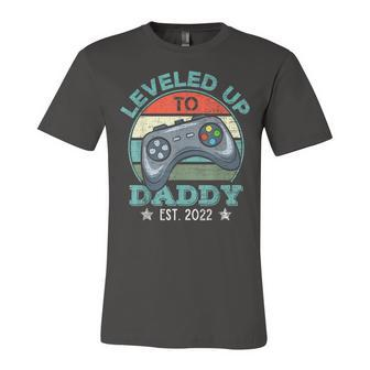 Leveled Up To Daddy 2022 Video Gamer Soon To Be Dad 2022 Unisex Jersey Short Sleeve Crewneck Tshirt - Seseable