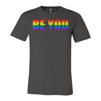 Be You Lgbt Flag Gay Pride Month Transgender Jersey T-Shirt | Mazezy