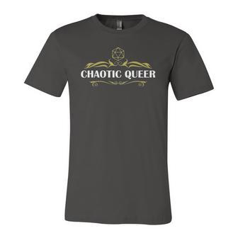 Lgbtq Chaotic Queer Alignment D20 Tabletop Rpg Gamers Jersey T-Shirt | Mazezy
