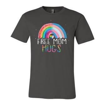 Lgbtq Free Mom Hugs Gay Pride Lgbt Ally Rainbow Jersey T-Shirt | Mazezy