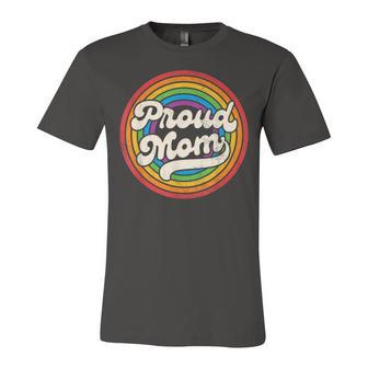 Lgbtq Proud Mom Gay Pride Lgbt Ally Rainbow Mothers Day Unisex Jersey Short Sleeve Crewneck Tshirt - Seseable