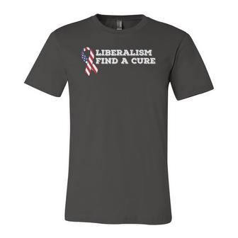 Liberalism Find A Cure Jersey T-Shirt | Mazezy