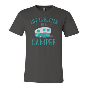 Life Is Better In A Camper Rv Camping Jersey T-Shirt | Mazezy