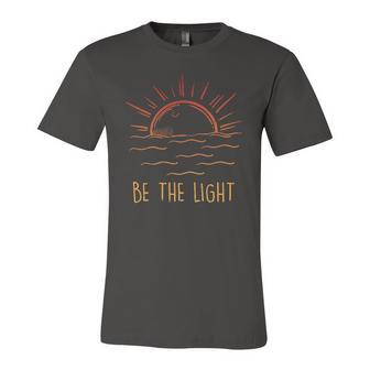 Be The Light Let Your Light Shine Waves Sun Christian Jersey T-Shirt | Mazezy