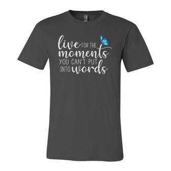 Live For The Moments Butterfly Jersey T-Shirt | Mazezy
